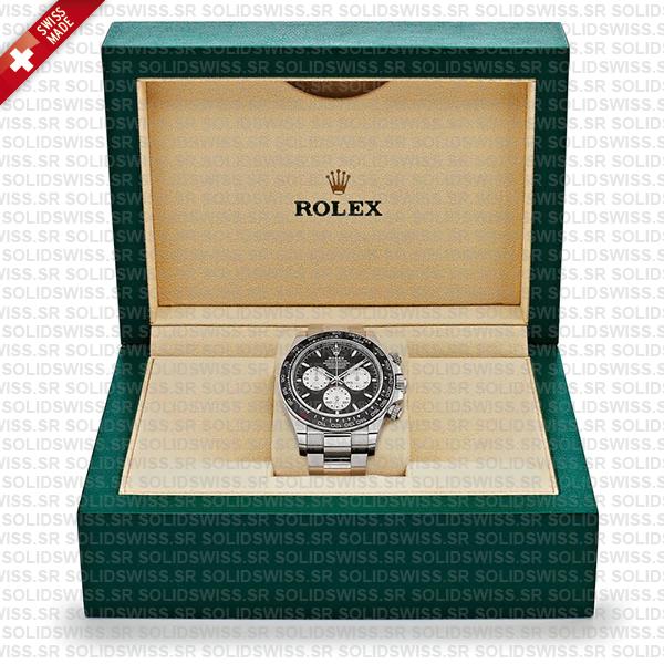 Rolex Cosmograph Daytona Le Mans 18k White Gold Panda Black Dial 40mm Ref:126529ln Cal.4132 Swiss Replica Super Clone New 2024 Model