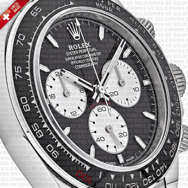 Rolex Cosmograph Daytona Le Mans 18k White Gold Panda Black Dial 40mm Ref:126529ln Cal.4132 Swiss Replica Super Clone New 2024 Model