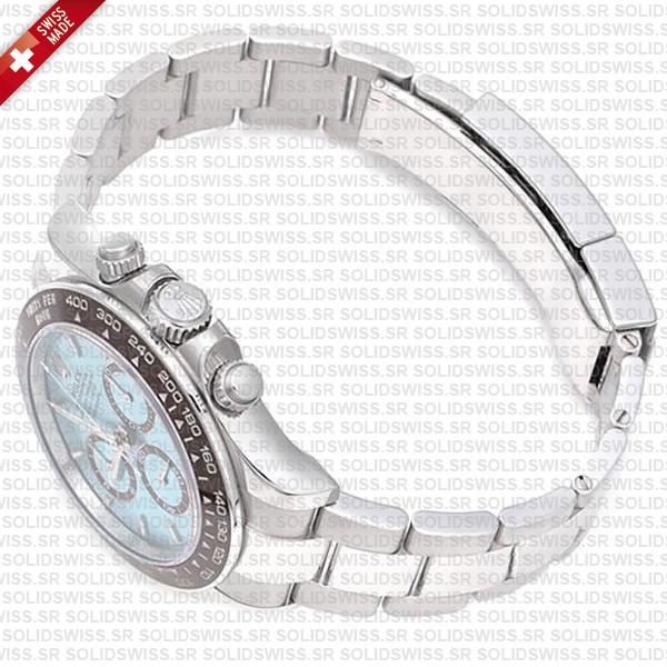 Rolex Cosmograph Daytona Platinum Ref.126506 Ice Blue Dial Stick Markers 40mm Cal.4131 Swiss Replica Super Clone New 2024 Model