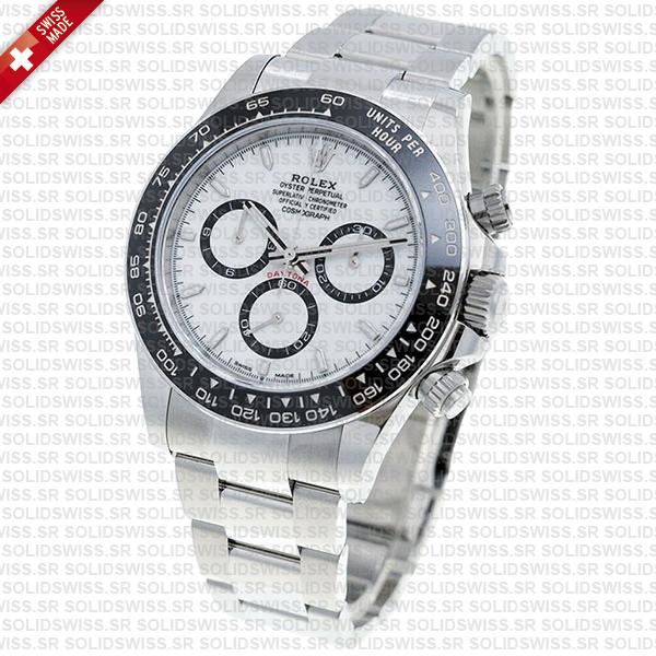 Rolex Cosmograph Daytona 904l Steel Ceramic White Dial 40mm Ref:126500ln Cal.4131 Swiss Replica Super Clone New 2024 Model