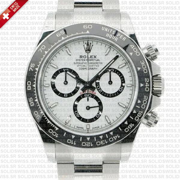 Rolex Cosmograph Daytona 904l Steel Ceramic White Dial 40mm Ref:126500ln Cal.4131 Swiss Replica Super Clone New 2024 Model
