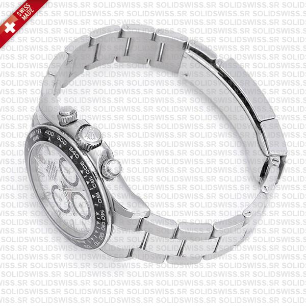 Rolex Cosmograph Daytona 904l Steel Ceramic White Dial 40mm Ref:126500ln Cal.4131 Swiss Replica Super Clone New 2024 Model