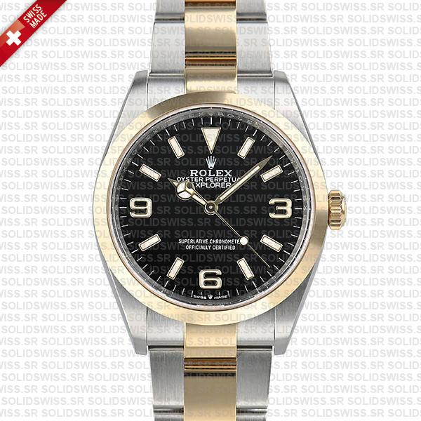 Swiss Replica Rolex Explorer I 36mm 2tone 124273