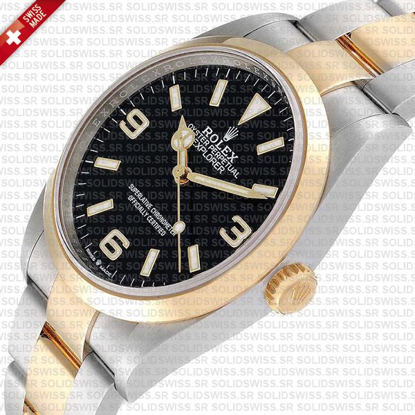 Swiss Replica Rolex Explorer I 36mm 2tone 124273
