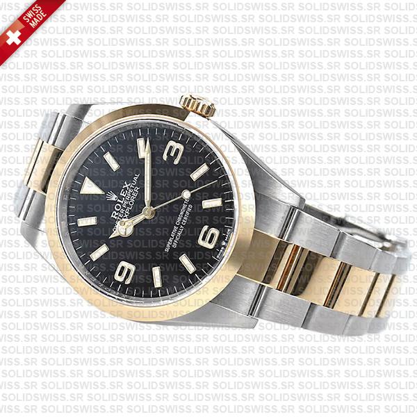 Swiss Replica Rolex Explorer I 36mm 2tone 124273