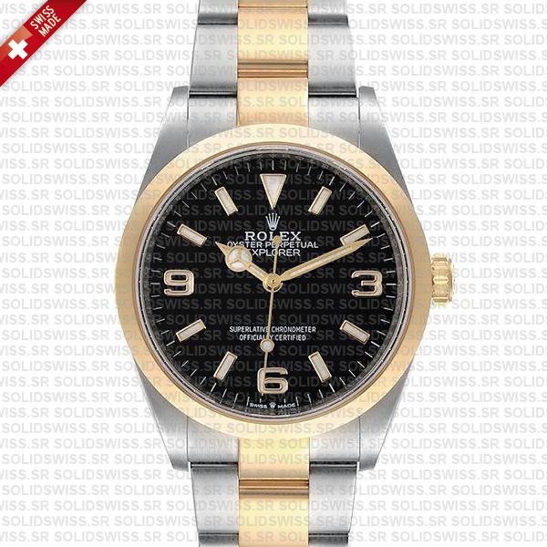 Swiss Replica Rolex Explorer I 36mm 2tone 124273