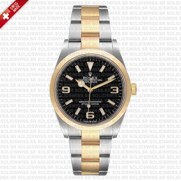 Swiss Replica Rolex Explorer I 36mm 2tone 124273
