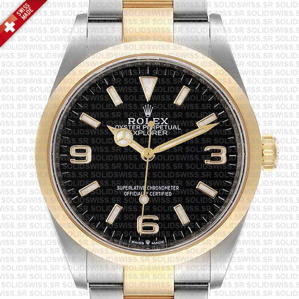 Swiss Replica Rolex Explorer I 36mm 2tone 124273