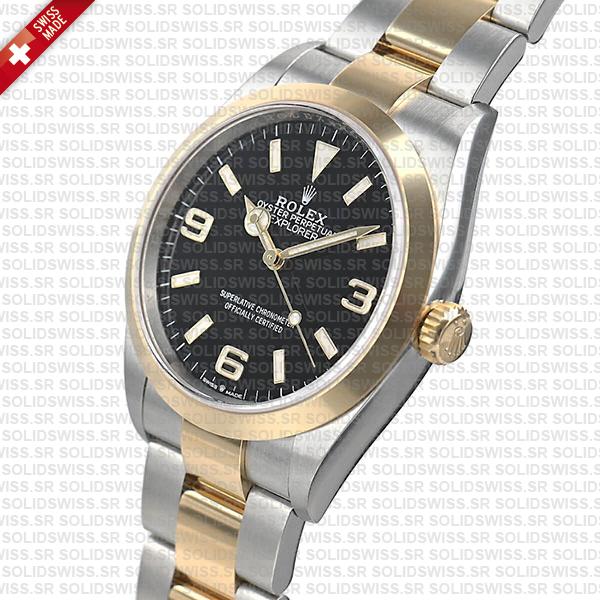 Swiss Replica Rolex Explorer I 36mm 2tone 124273
