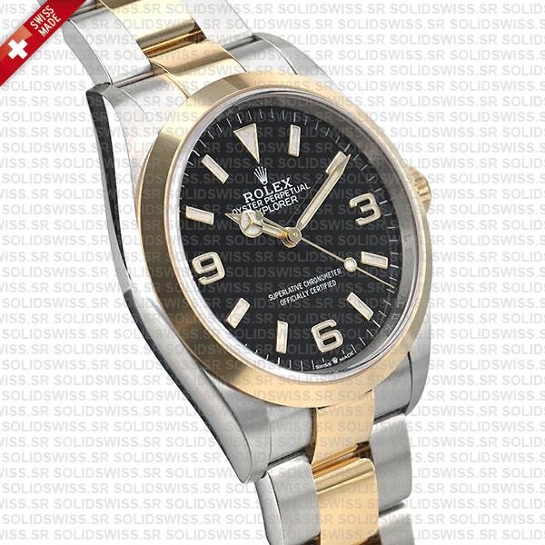 Swiss Replica Rolex Explorer I 36mm 2tone 124273