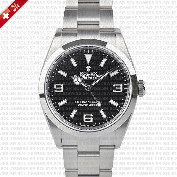 Swiss Replica Rolex Explorer I 36mm Steel 124270