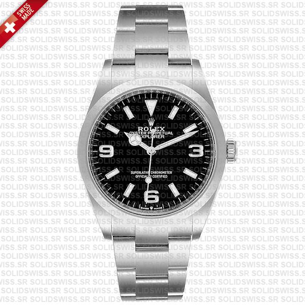 Swiss Replica Rolex Explorer I 36mm Steel 124270