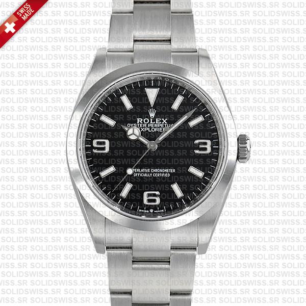 Swiss Replica Rolex Explorer I 36mm Steel 124270