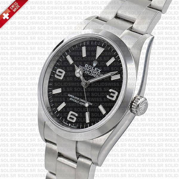 Swiss Replica Rolex Explorer I 36mm Steel 124270