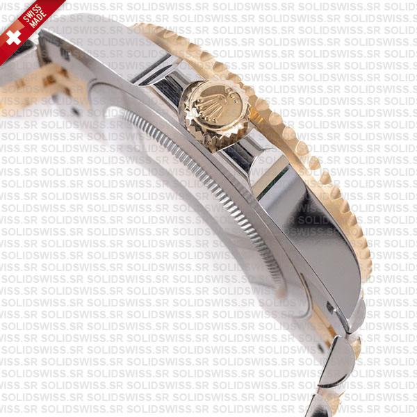 Rolex Gmt-master Ii Jubilee 2tone 18k Yellow Gold/904l Steel Black Dial Ceramic Bezel 40mm Swiss Made Replica Superclone Watch Ref.126713grnr