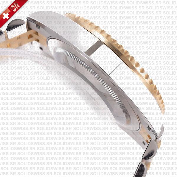 Rolex Gmt-master Ii Jubilee 2tone 18k Yellow Gold/904l Steel Black Dial Ceramic Bezel 40mm Swiss Made Replica Superclone Watch Ref.126713grnr