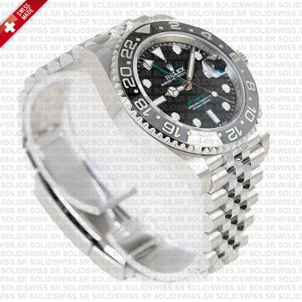 Rolex Gmt-master Ii Black/grey Ceramic Bezel 904l Steel Jubilee Bracelet 40mm 126710grnr Swiss Made Replica Super Clone