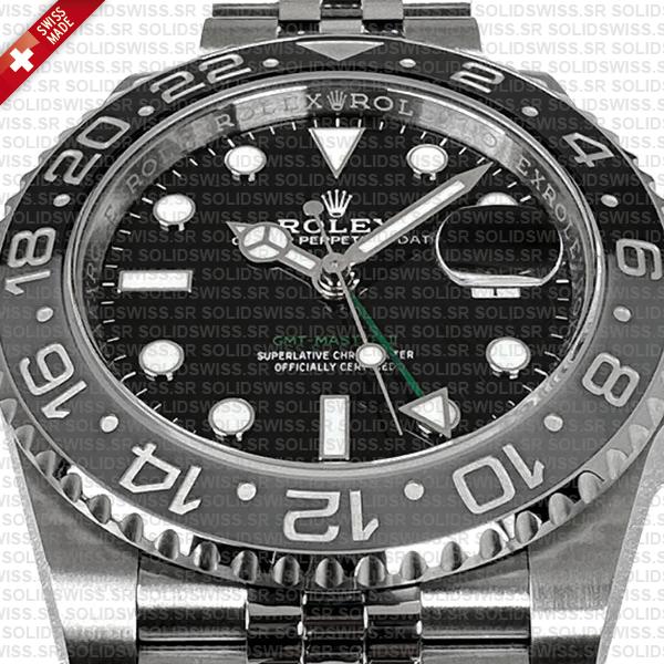 Rolex Gmt-master Ii Black/grey Ceramic Bezel 904l Steel Jubilee Bracelet 40mm 126710grnr Swiss Made Replica Super Clone
