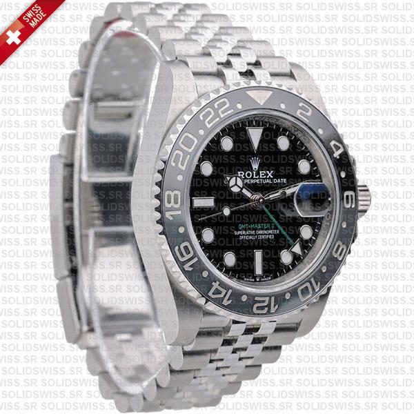 Rolex Gmt-master Ii Black/grey Ceramic Bezel 904l Steel Jubilee Bracelet 40mm 126710grnr Swiss Made Replica Super Clone