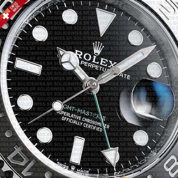 Rolex Gmt-master Ii Black/grey Ceramic Bezel 904l Steel Oyster Bracelet 40mm 126710grnr Swiss Made Replica Super Clone