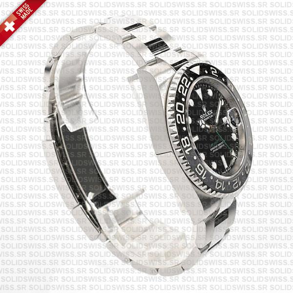 Rolex Gmt-master Ii Black/grey Ceramic Bezel 904l Steel Oyster Bracelet 40mm 126710grnr Swiss Made Replica Super Clone