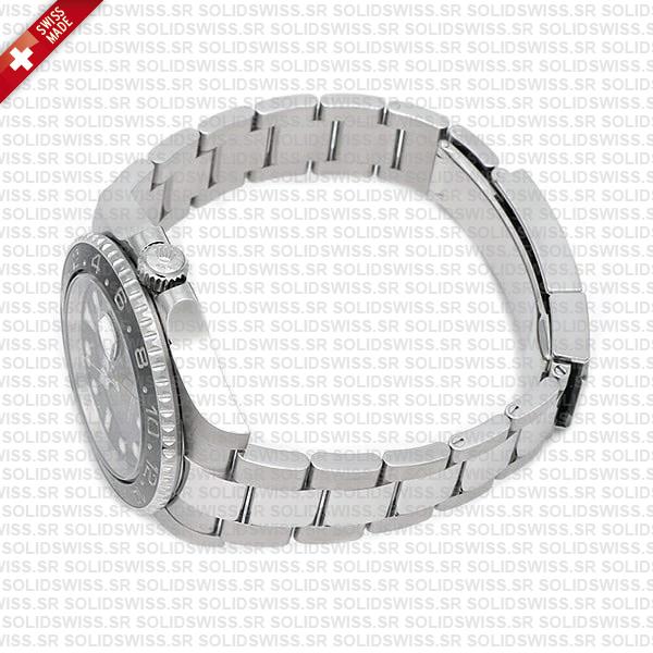 Rolex Gmt-master Ii Black/grey Ceramic Bezel 904l Steel Oyster Bracelet 40mm 126710grnr Swiss Made Replica Super Clone