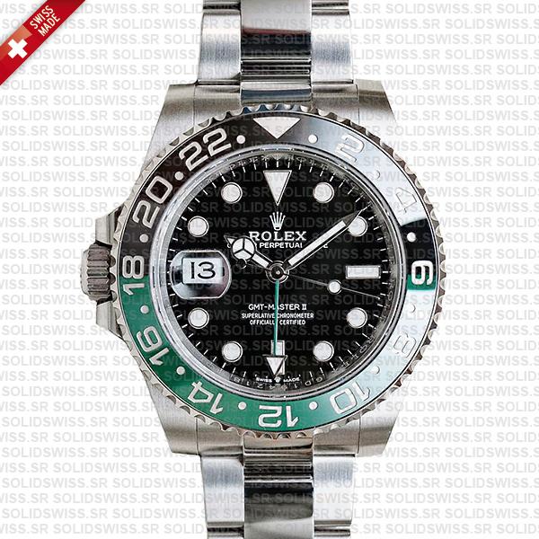 Rolex Gmt Master Ii Left Hand Green Black 126720vtnr Swiss Replica