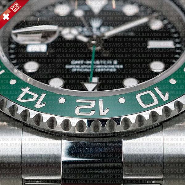 Rolex Gmt Master Ii Left Hand Green Black 126720vtnr Swiss Replica