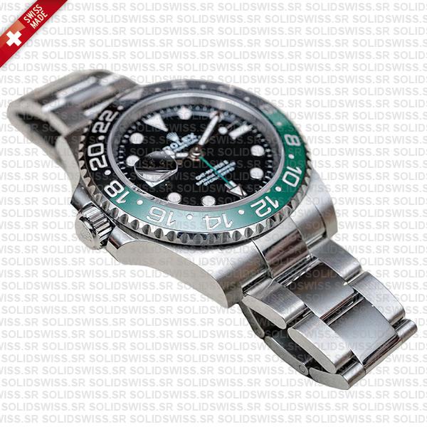 Rolex Gmt Master Ii Left Hand Green Black 126720vtnr Swiss Replica