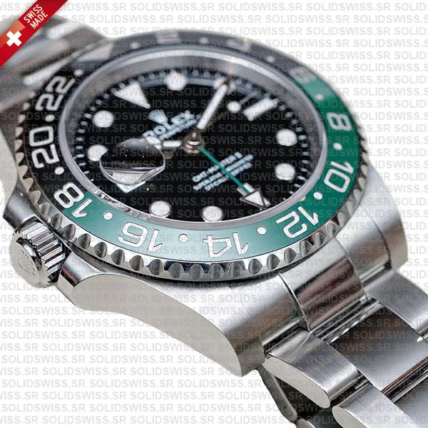 Rolex Gmt Master Ii Left Hand Green Black 126720vtnr Swiss Replica