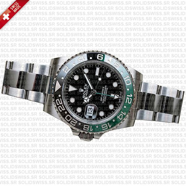 Rolex Gmt Master Ii Left Hand Green Black 126720vtnr Swiss Replica