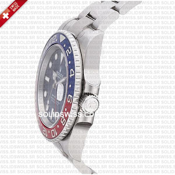 Rolex GMT-Master II Pepsi Stainless Steel Red Blue Ceramic Bezel 40mm