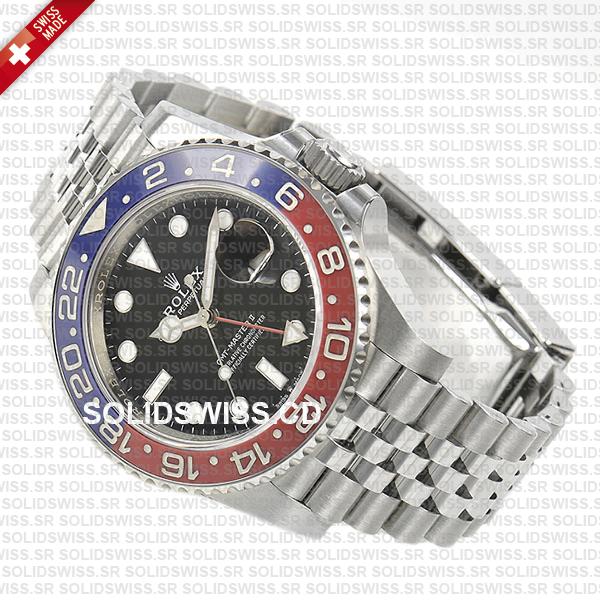 Rolex GMT-Master II Pepsi Bezel 40mm | Jubilee Bracelet Swiss Replica Watch