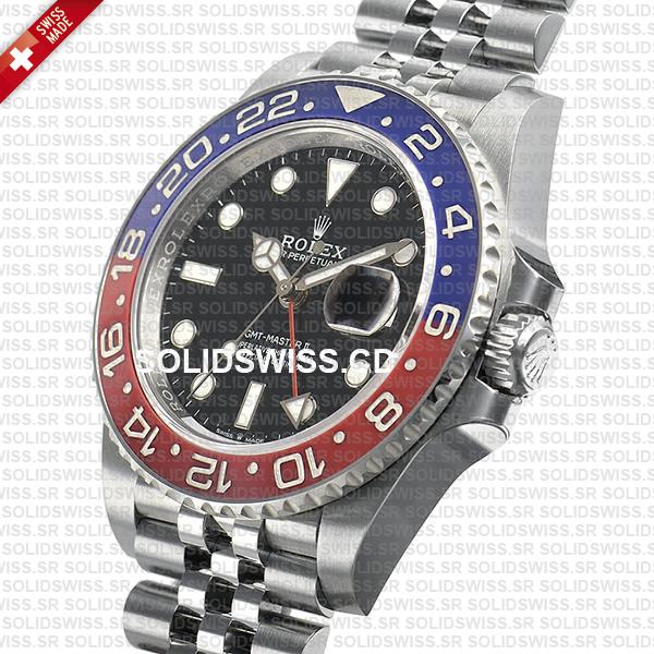 Rolex GMT-Master II Pepsi Bezel 40mm | Jubilee Bracelet Replica Watch