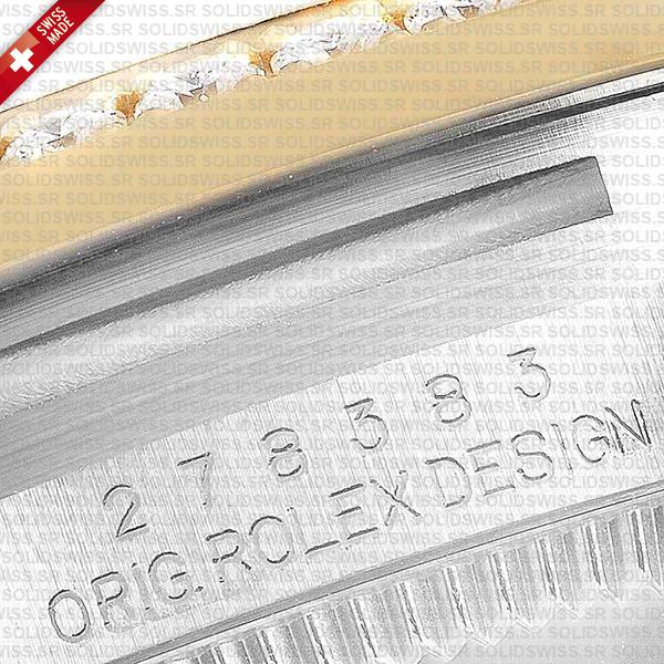 Rolex Datejust 31mm Oyster 18k Yellow Gold 2-tone Gold Diamonds Swiss Replica Superclone