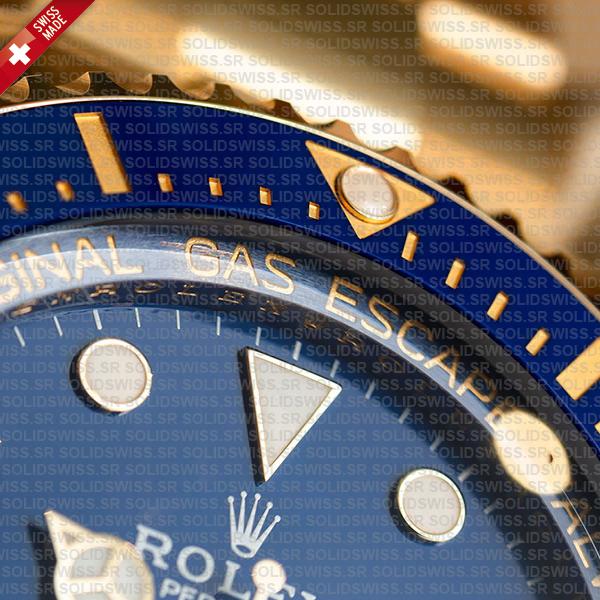 Rolex Deepsea Gold Blue Dial Ceramic Bezel 18k Yellow Gold Wrap 904l Steel 44mm 136668lb Swiss Made Replica Super Clone