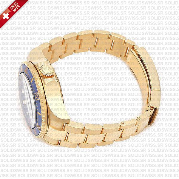Rolex Deepsea Gold Blue Dial Ceramic Bezel 18k Yellow Gold Wrap 904l Steel 44mm 136668lb Swiss Made Replica Super Clone