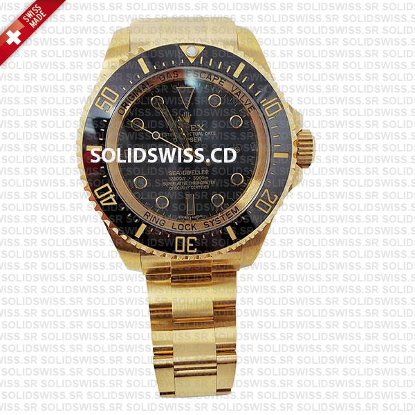 Rolex Sea-Dweller Gold Deepsea 904L Steel Replica Watch