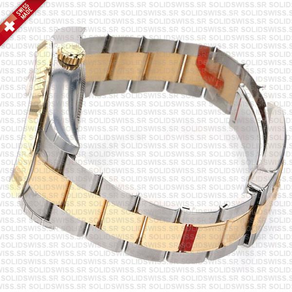 Rolex Sky-dweller 2-tone Oyster 18k Yellow Gold 904l Steel Gold Dial 42mm Ref.326933 Swiss Made Replica Super Clone