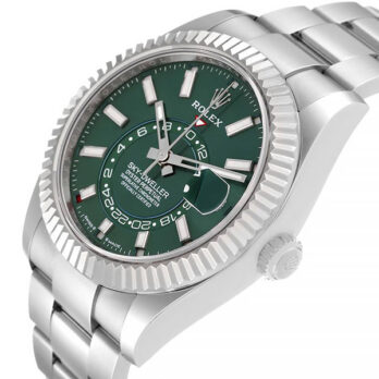 Rolex Sky-dweller 904l Steel 18k White Gold Green Dial Stick Markers 42mm Ref:336934 Swiss Replica Super Clone