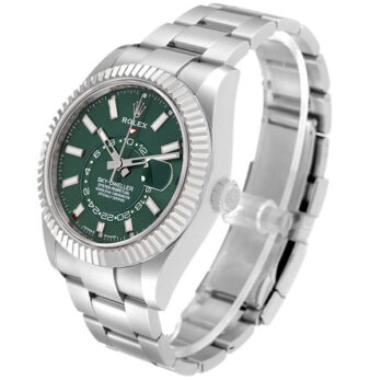 Rolex Sky-dweller 904l Steel 18k White Gold Green Dial Stick Markers 42mm Ref:336934 Swiss Replica Super Clone
