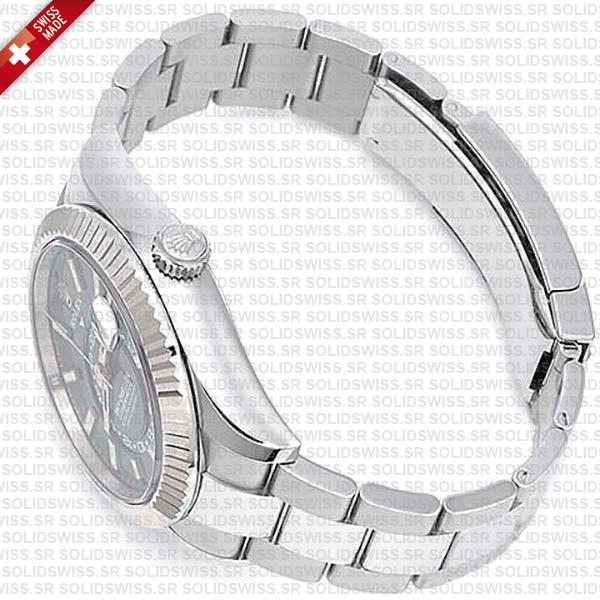 Rolex Sky-dweller 904l Steel 18k White Gold Green Dial Stick Markers 42mm Ref:336934 Swiss Replica Super Clone