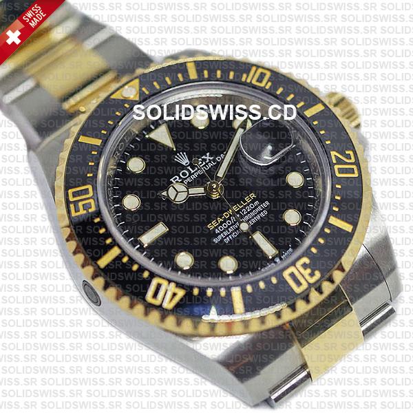 Rolex Sea-Dweller Two Tone 43mm 18k Yellow Gold
