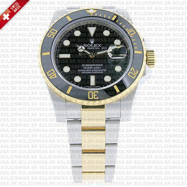 Rolex Submariner 2tone Black Ceramic