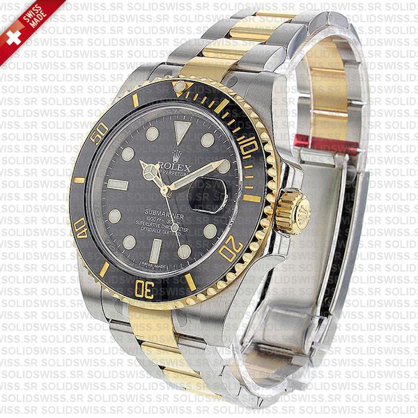 Rolex Submariner 2tone Black Ceramic