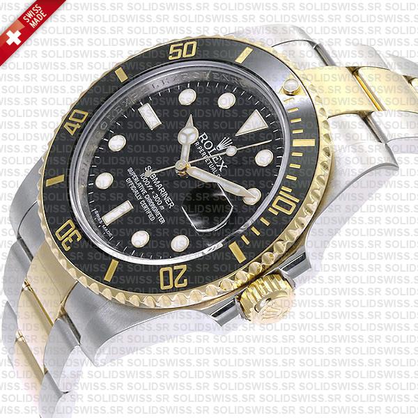 Rolex Submariner 2tone Black Ceramic
