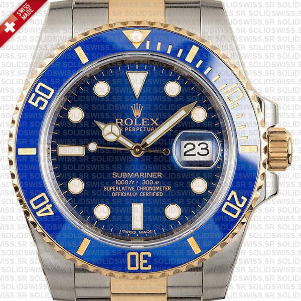 Rolex Submariner 2tone Blue Ceramic