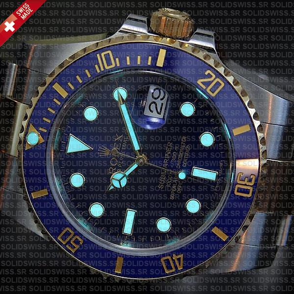 Rolex Submariner 2tone Blue Ceramic