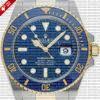 Rolex Submariner 2 Tone Blue Dial Yellow Gold Replica Watch