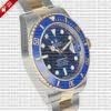 Rolex Submariner 2 Tone Blue Dial 18k Yellow Gold Replica Watch